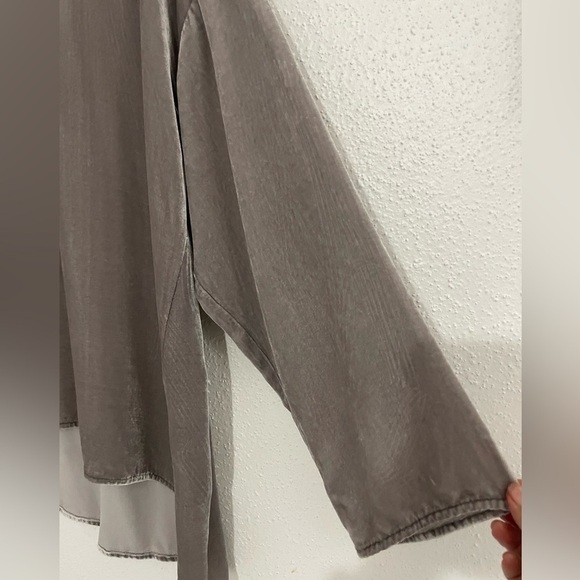 Eileen Fisher Briar Velvet Round Neck Box-Top Rayon Silk - Picture 10 of 16